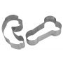 Zestaw 2 metalowych wykrawaczek do ciastek penis 10 cm - 5