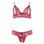 Komplet bielizny Cottelli LINGERIE koronka otwarty L - 11