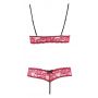 Komplet bielizny Cottelli LINGERIE koronka otwarty L - 15