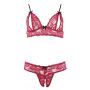 Komplet bielizny Cottelli LINGERIE koronka otwarty L - 16