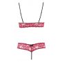 Komplet bielizny Cottelli LINGERIE koronka otwarty L - 18