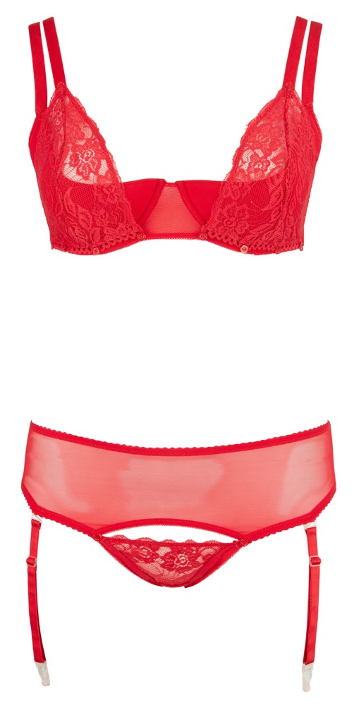 bra set red 95e/2xl