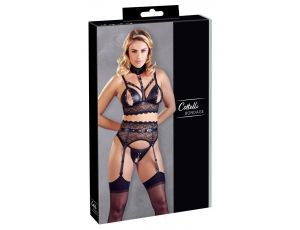 Biustonosz z pasem i kajdankami Cottelli BONDAGE L