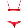 Komplet bielizny Cottelli half cup czerwony 85B - 12