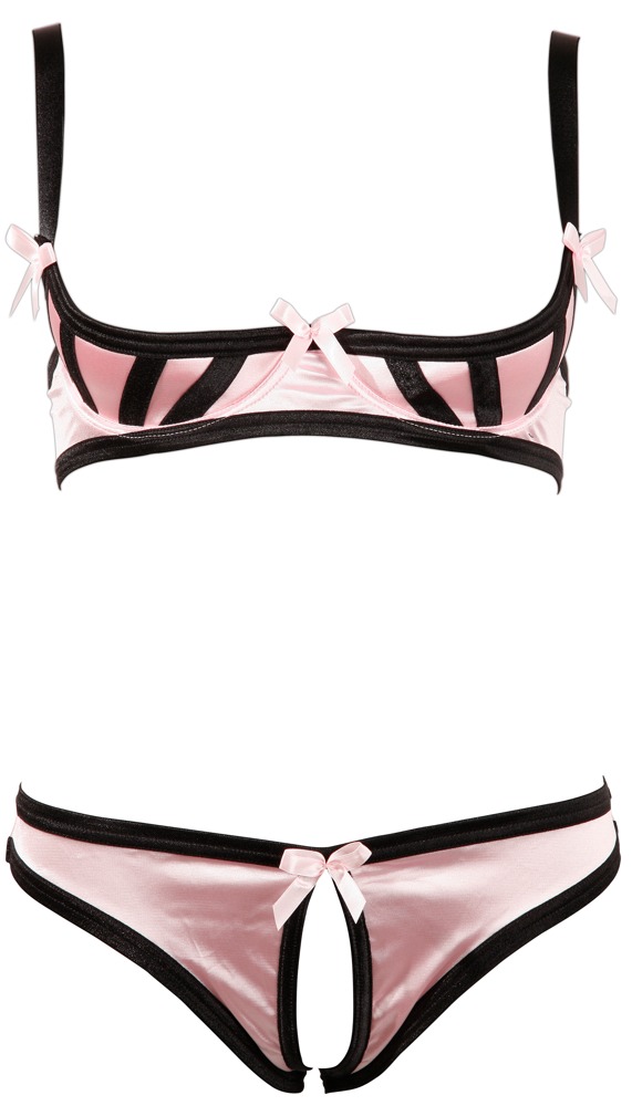 half-cup bra set rose 80b/m