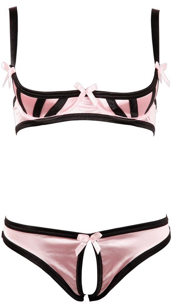 half-cup bra set rose 80b/m