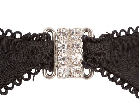 Błyszczący komplet Rhinestone Abierta Fina z dżetami 85C - 12