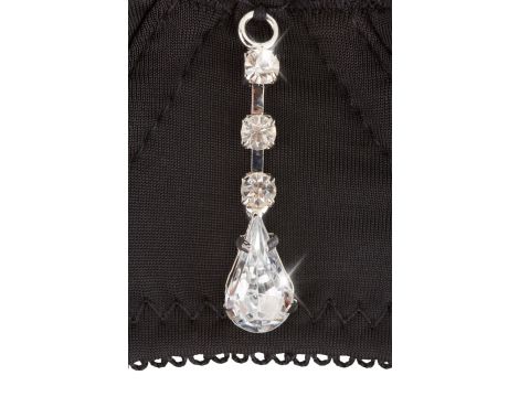 Błyszczący komplet Rhinestone Abierta Fina z dżetami 85C - 14