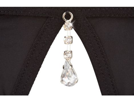 Błyszczący komplet Rhinestone Abierta Fina z dżetami 85C - 16