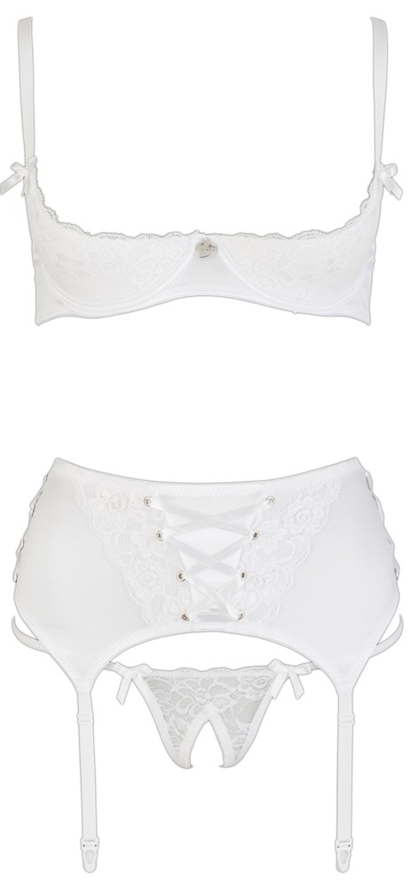 shelf bra set white 80c/m