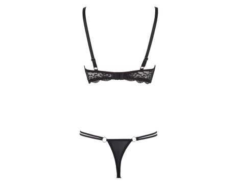 Biustonosz półkowy koronkowy Cottelli LINGERIE czarny 75B - 18