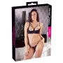 Biustonosz półkowy koronkowy Cottelli LINGERIE czarny 75B - 3