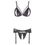 Komplet Cottelli Lingerie koronkowy z otwartym krokiem M - 13