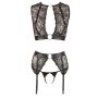 Zestaw top bondage Cottelli wet look z kajdankami M - 15