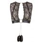 Zestaw top bondage Cottelli wet look z kajdankami M - 17