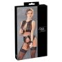 Zestaw top bondage Cottelli wet look z kajdankami M - 2