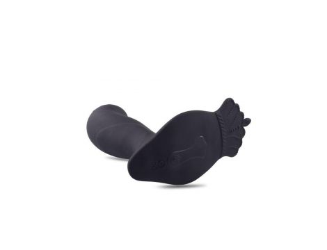 Wibrujący masażer prostaty Toyz4Lovers silikonowy czarny 12 cm z pilotem - 4