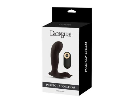 Wibrujący masażer prostaty Toyz4Lovers silikonowy czarny 12 cm z pilotem - 5