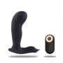 Wibrujący masażer prostaty Toyz4Lovers silikonowy czarny 12 cm z pilotem - 2