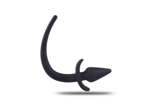 Silikonowy korek analny Toyz4lovers z sznurkiem czarny 8 cm - 2