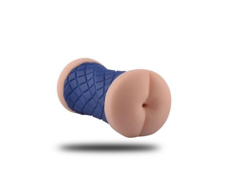 Masturbator podwójny silikonowy Toyz4lovers niebieski 15 cm - 2
