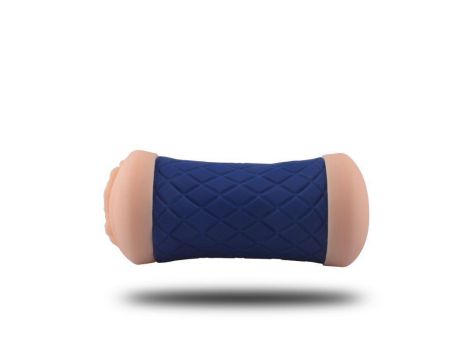 Masturbator podwójny silikonowy Toyz4lovers niebieski 15 cm - 3