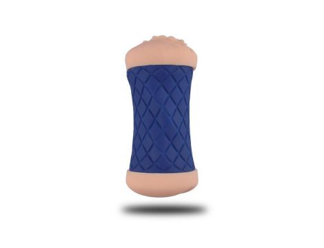 Masturbator podwójny silikonowy Toyz4lovers niebieski 15 cm - 4