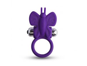Pierścień wibrujący butterfly Toyz4Lovers fioletowy silikon