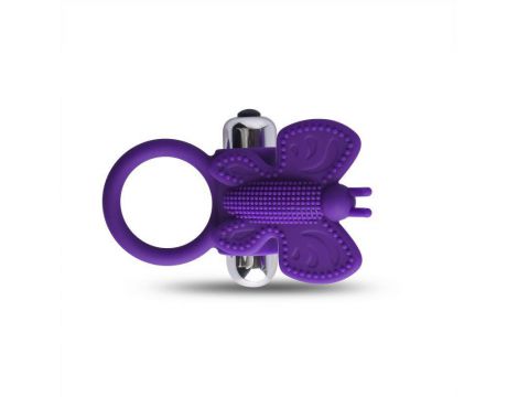 Pierścień wibrujący butterfly Toyz4Lovers fioletowy silikon - 4