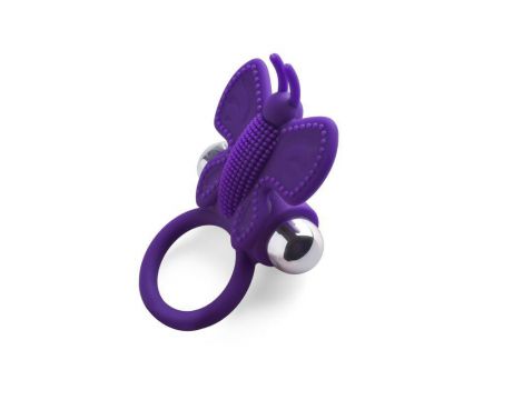 Pierścień wibrujący butterfly Toyz4Lovers fioletowy silikon - 5