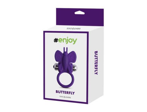 Pierścień wibrujący butterfly Toyz4Lovers fioletowy silikon - 6