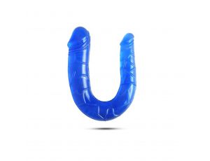 Dildo podwójne Toyz4Lovers Lily niebieskie 15 cm
