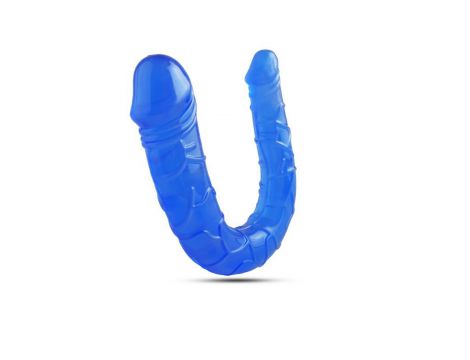 Dildo podwójne Toyz4Lovers Lily niebieskie 15 cm - 2