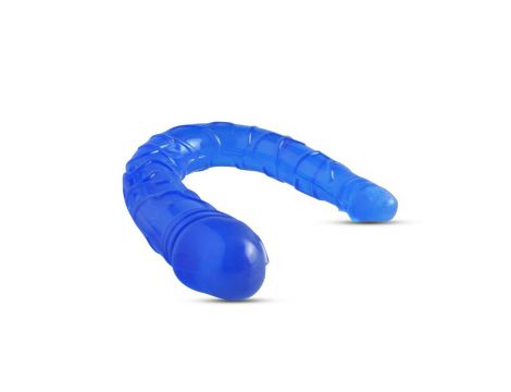 Dildo podwójne Toyz4Lovers Lily niebieskie 15 cm - 3