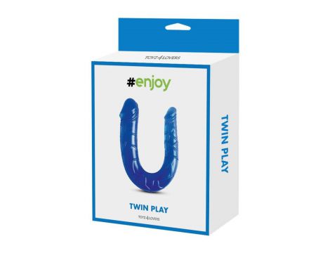 Dildo podwójne Toyz4Lovers Lily niebieskie 15 cm - 5