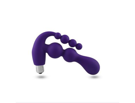 Wibrujący masażer prostaty silikonowy fioletowy 15,5 cm - 2