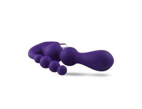 Wibrujący masażer prostaty silikonowy fioletowy 15,5 cm - 3