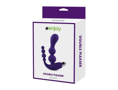 Wibrujący masażer prostaty silikonowy fioletowy 15,5 cm - 5