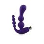 Wibrujący masażer prostaty silikonowy fioletowy 15,5 cm - 2