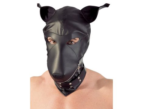 Maska psa z imitacji skóry fetish Collection czarna