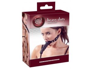 Knebel z dildo Fetish Collection czarny silikonowy 12 cm