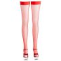 Pończochy z siatki rybackiej Cottelli LEGWEAR czerwone S - 7