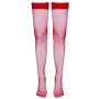 Pończochy z siatki rybackiej Cottelli LEGWEAR czerwone S - 10
