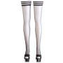 Pończochy samonośne Cottelli LEGWEAR z pasiastą górą czarny - 11