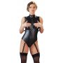 Body z szelkami Cottelli BONDAGE czarne M - 33