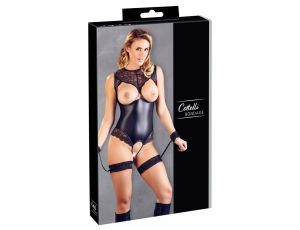 Body z podwiązkami i kajdankami Cottelli BONDAGE S