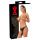 Lateksowe majtki z dildo Late X czarne S L