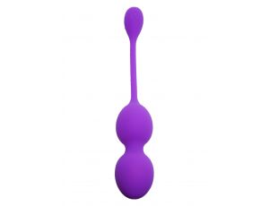 Kulki Kegla wibrujące silikonowe B Series fioletowe USB 10 funkcji 32 mm