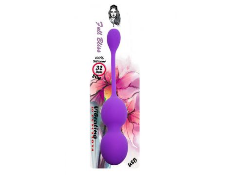 Kulki Kegla wibrujące silikonowe B Series fioletowe USB 10 funkcji 32 mm - 3