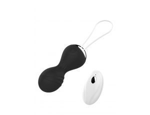 Kulki kegla wibrujące silikonowe B Series Magic pilot USB czarny
